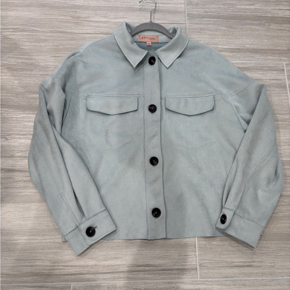 Philosophy Light Gray Utility Jacket - image 1